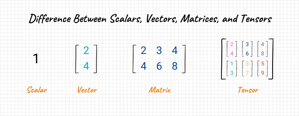 Scalar Vectors Matrices and Tensors